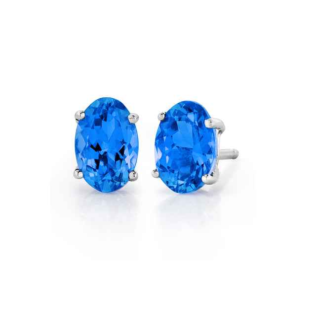 oval cut tanzanite stud earrings sterling silver