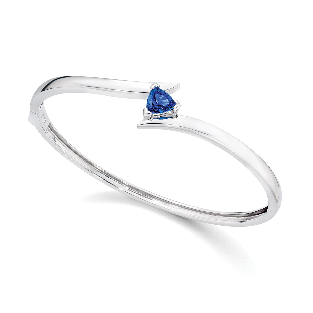 tanzanite cut bangle sterling silver