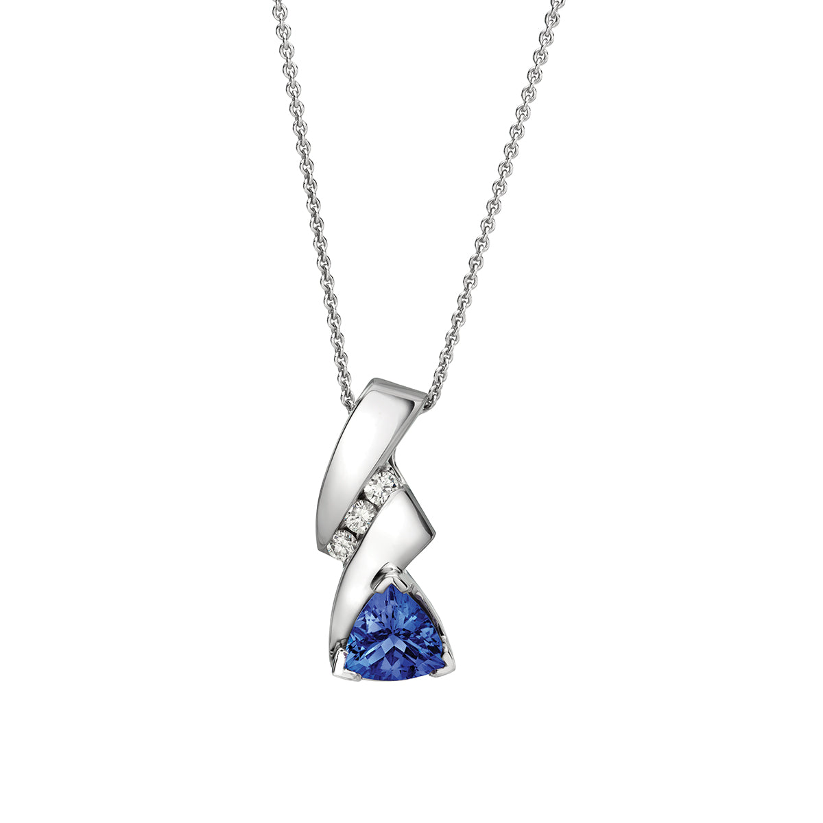 Safi Kilima Tanzanite & Diamond Pendant in Sterling Silver (1.24 ctw)