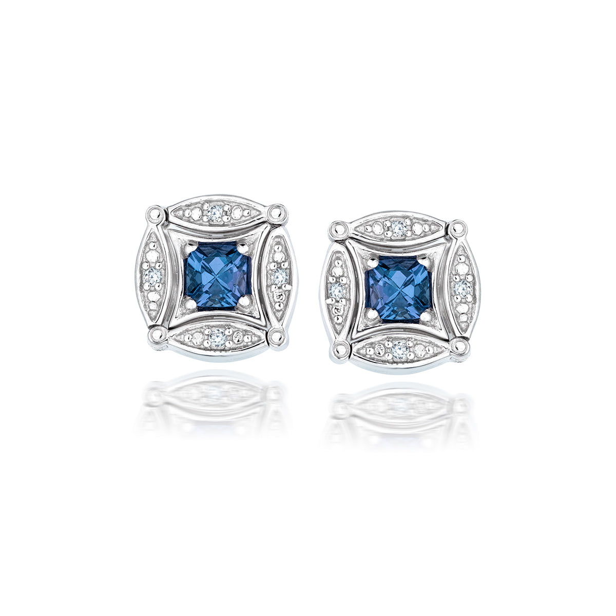 Day to Night Tanzanite Earrings in Sterling Silver (.62 ctw