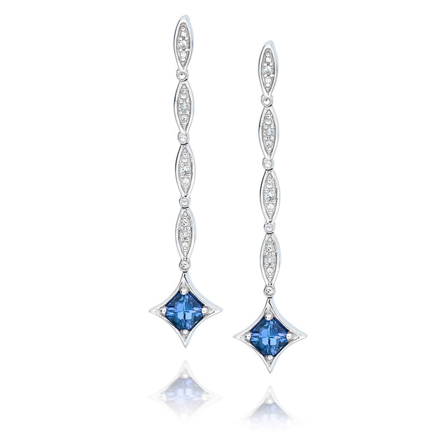 dangling day to night tanzanite earrings sterling silver 